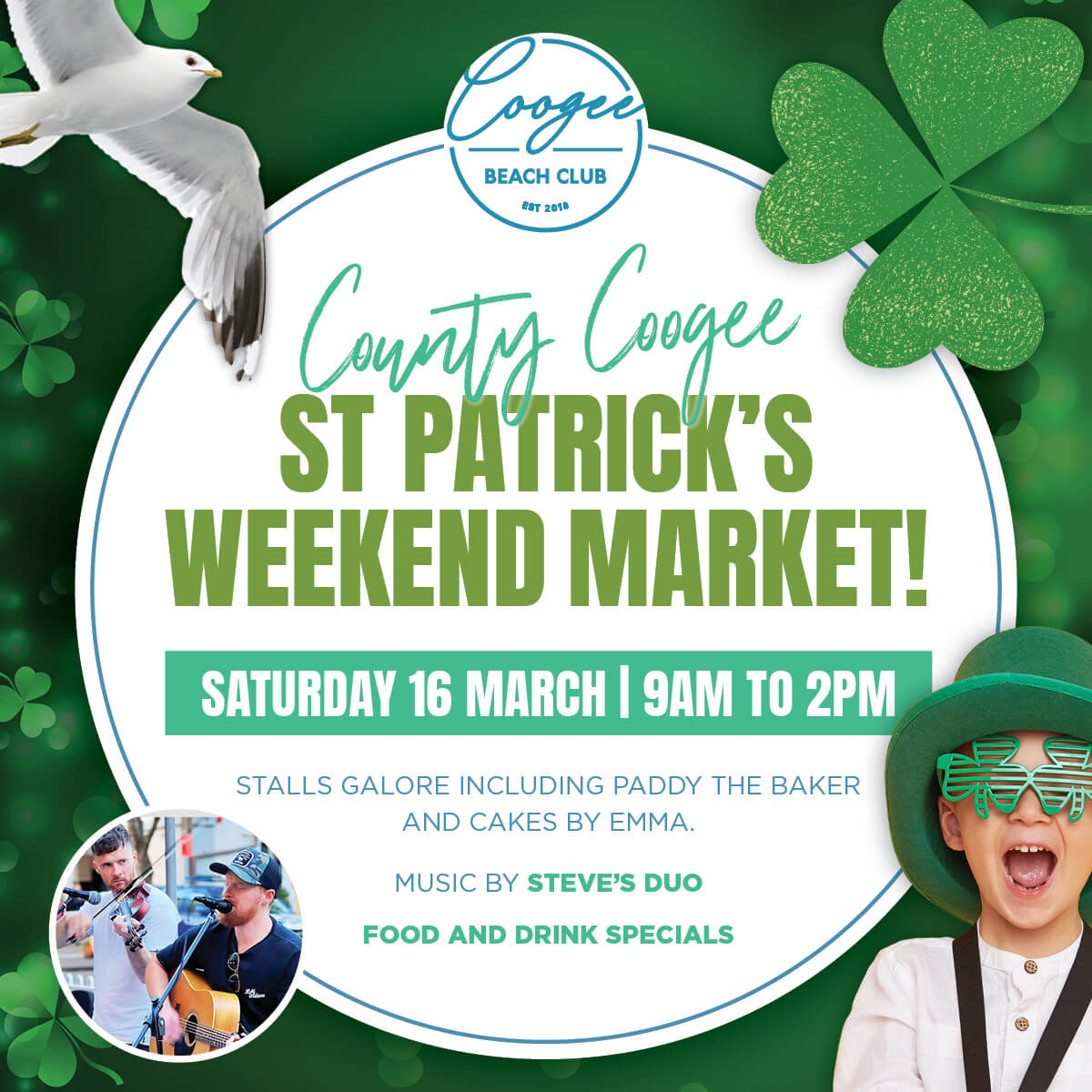COUNTY COOGEE’ ST PATRICK’S WEEKEND MARKET